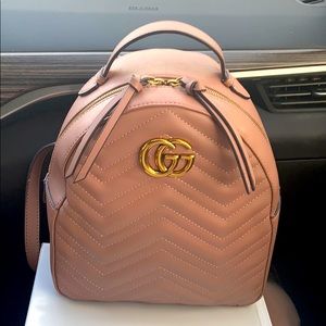 Pink Gucci marmont backpack